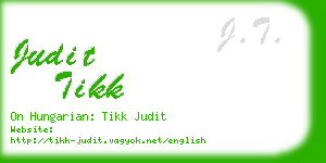 judit tikk business card